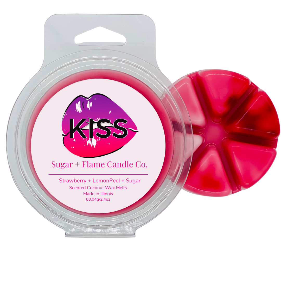 Kiss & Tell Scented Soy Wax Melts – Sugar Belle Candles